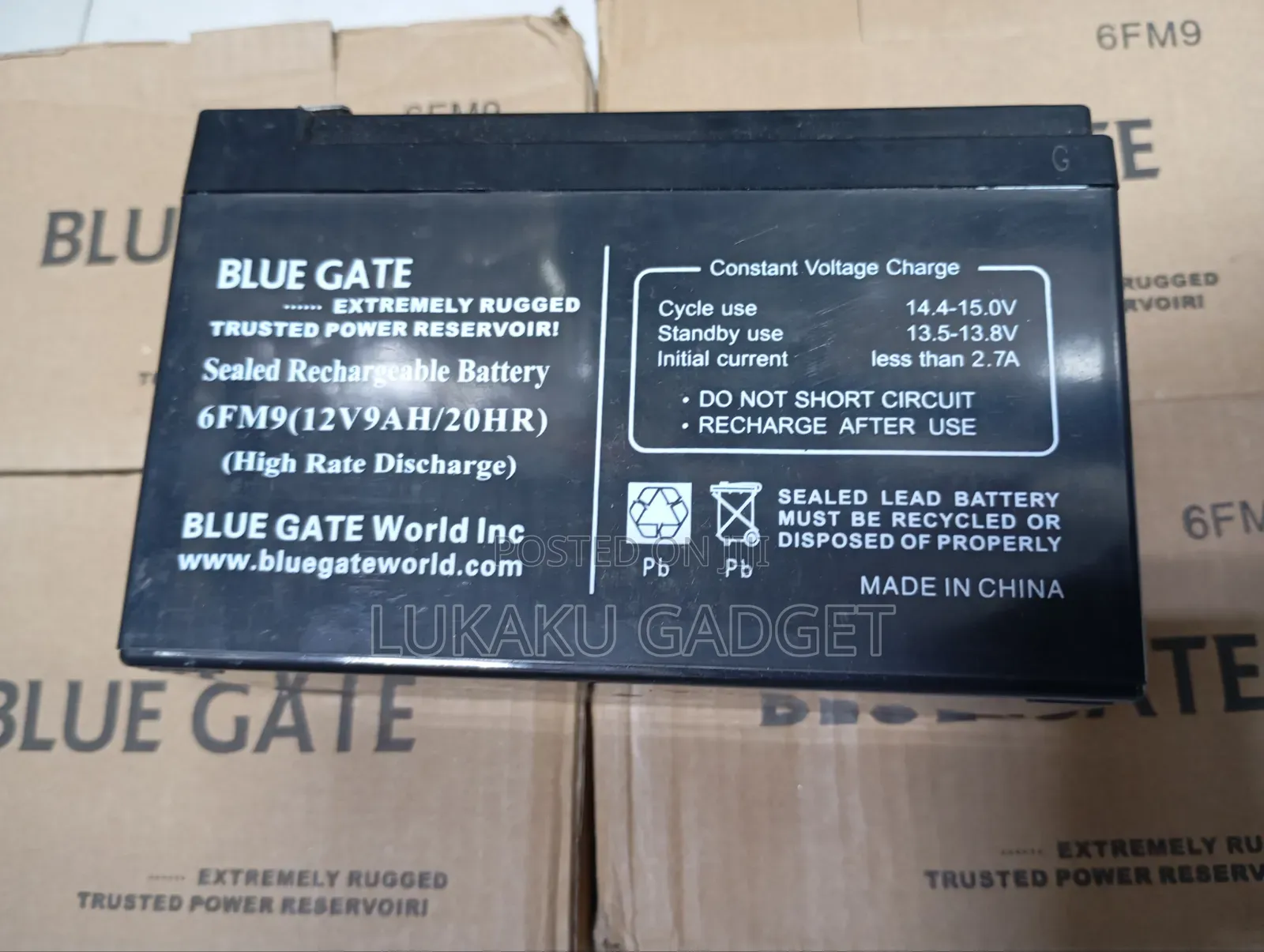 Blue Gate (12/9ah) Replacement Ups Battery
