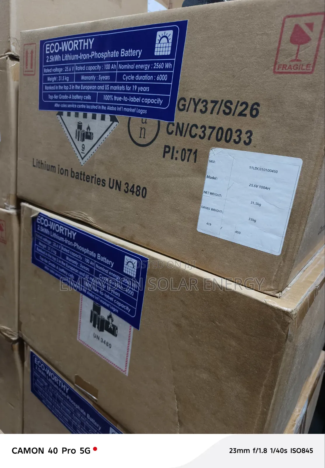 Eco-Worthy Lithium Battery 2.5kwh 24v