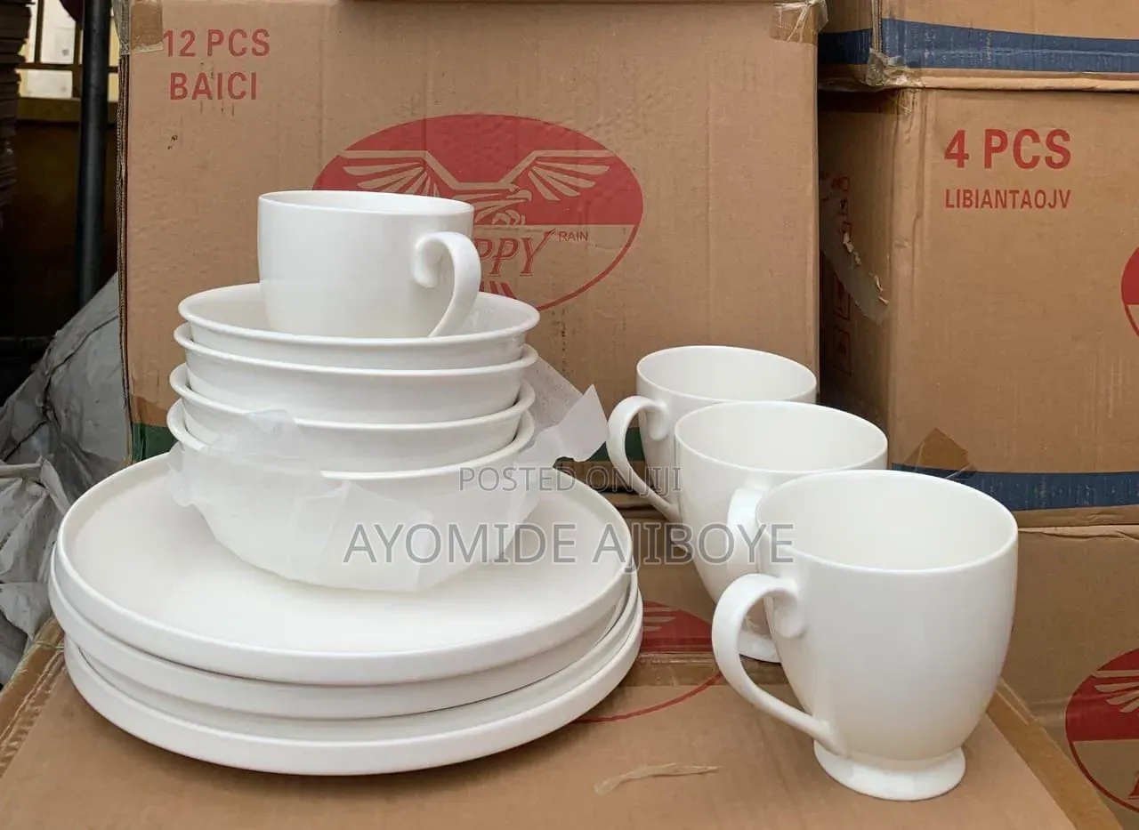 12pcs White Dinner Set