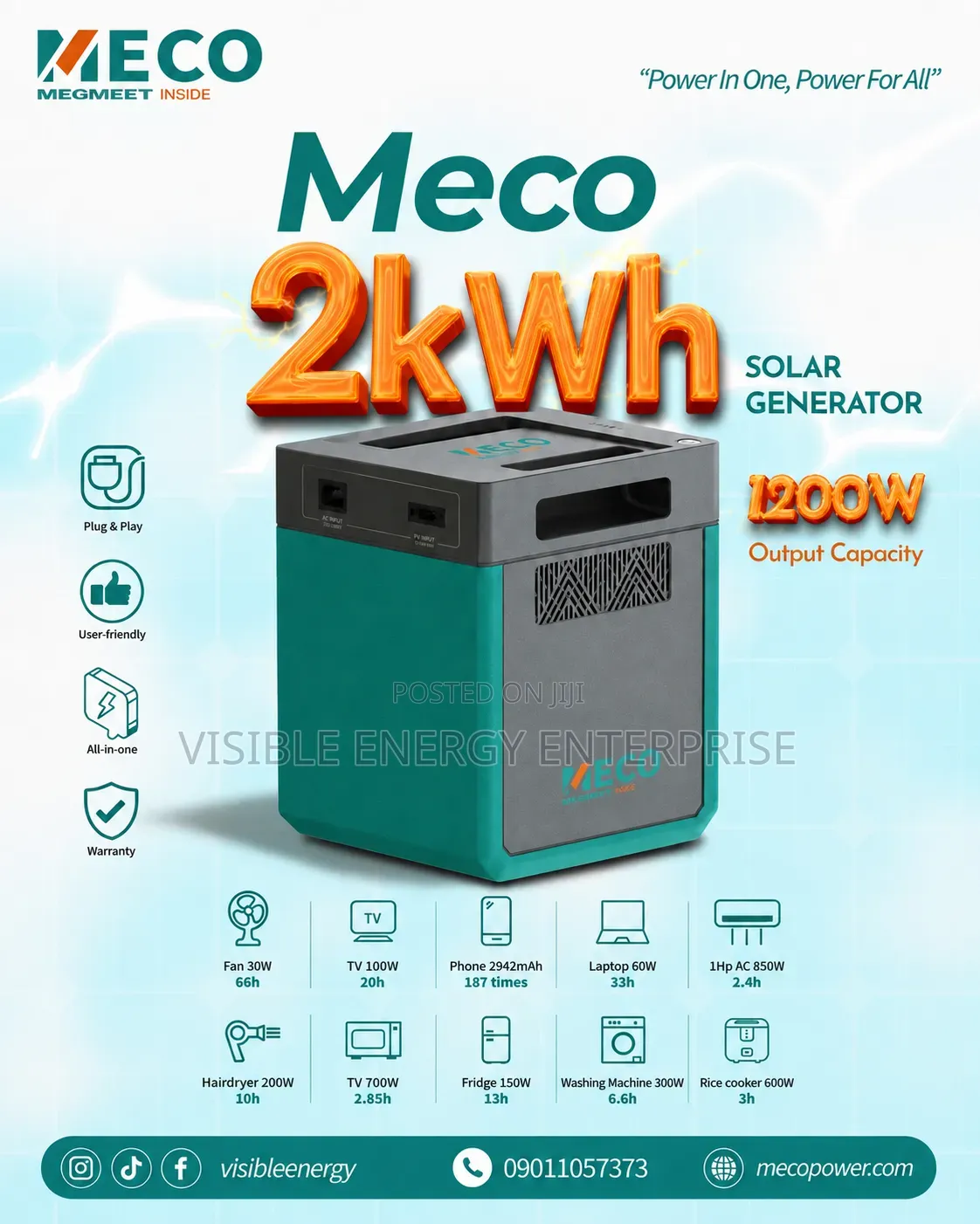 MECO 2kwh|1.2kva Power Station