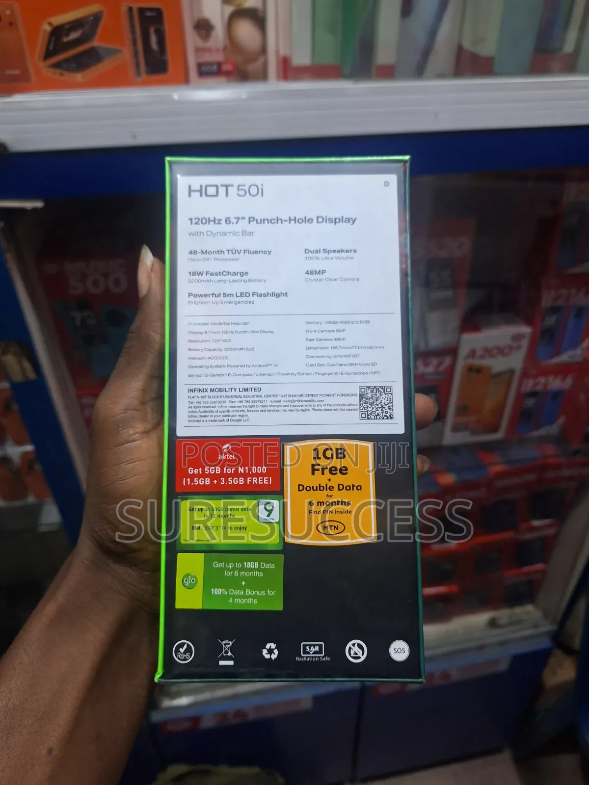 New Infinix Hot 50i 128 GB Gray