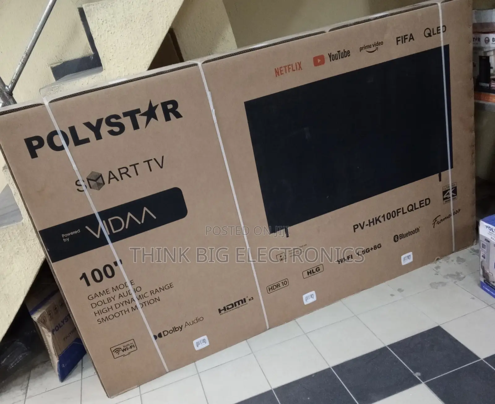 Polystar 100" UHD Smart QLED TV (PV-HK100FLQLED) - Frameless