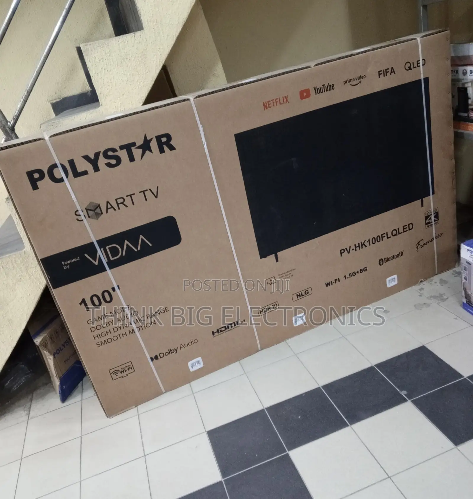 Polystar 100" UHD Smart QLED TV (PV-HK100FLQLED) - Frameless