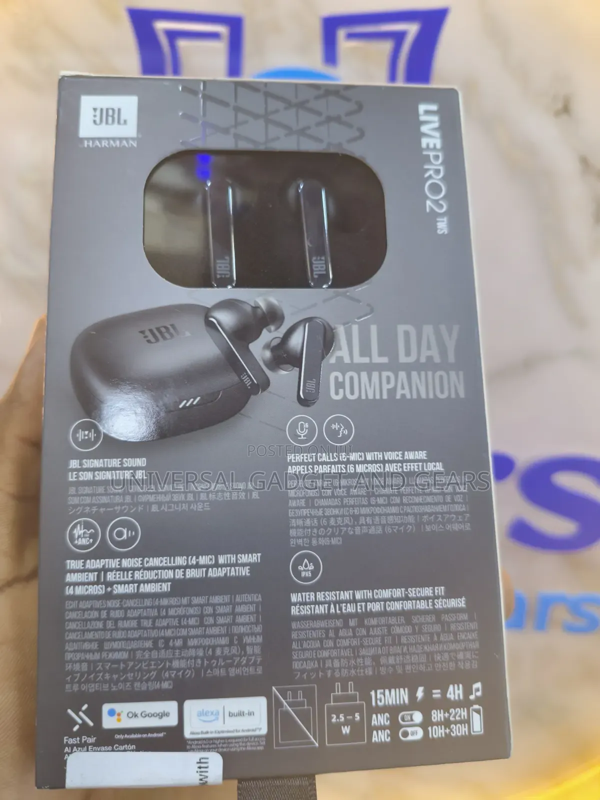 JBL LIVE PRO 2 TWS in- Ear Bluetooth Headphones, Water Resistant