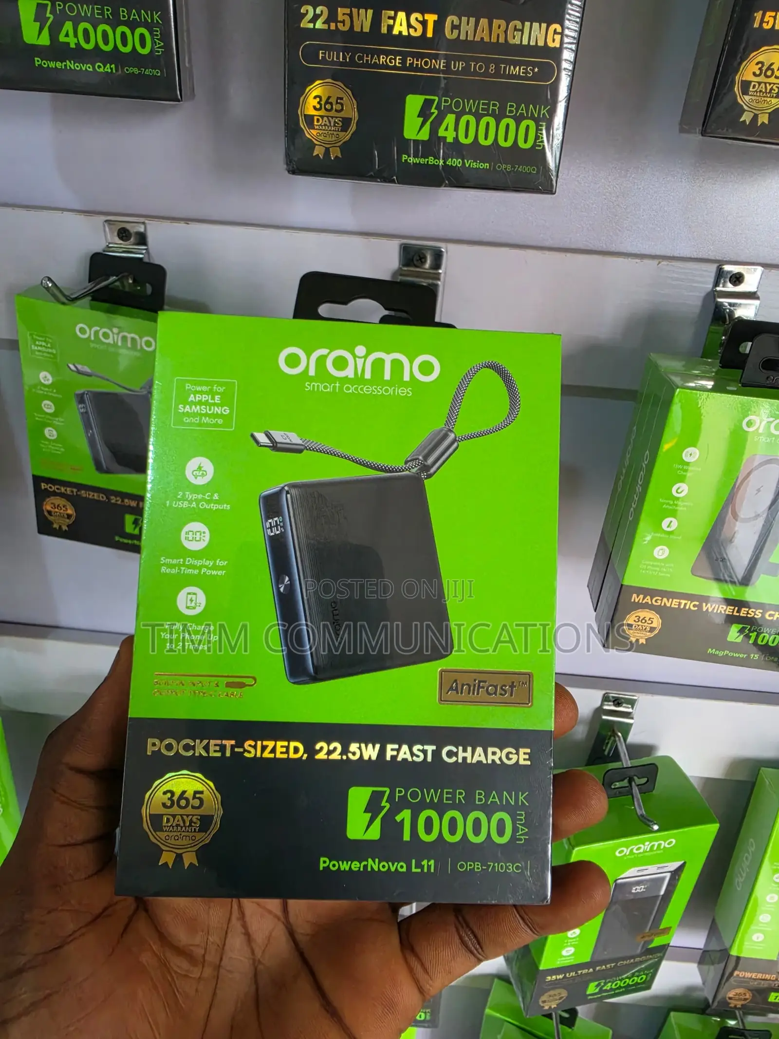 Oraimo PowerNova L11 10,000mAh 22.5W Fast Charging Power Bank
