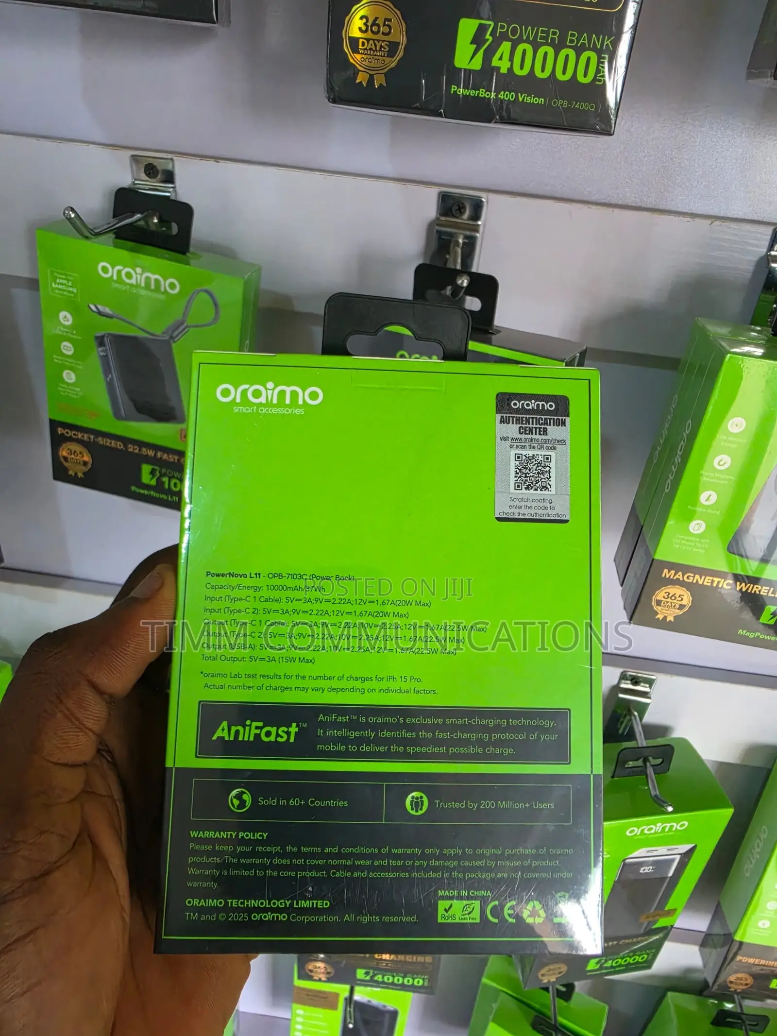 Oraimo PowerNova L11 10,000mAh 22.5W Fast Charging Power Bank
