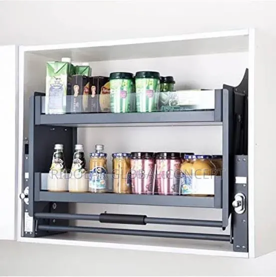 Built-in Glaze Pull Down Rack Storage 80cm