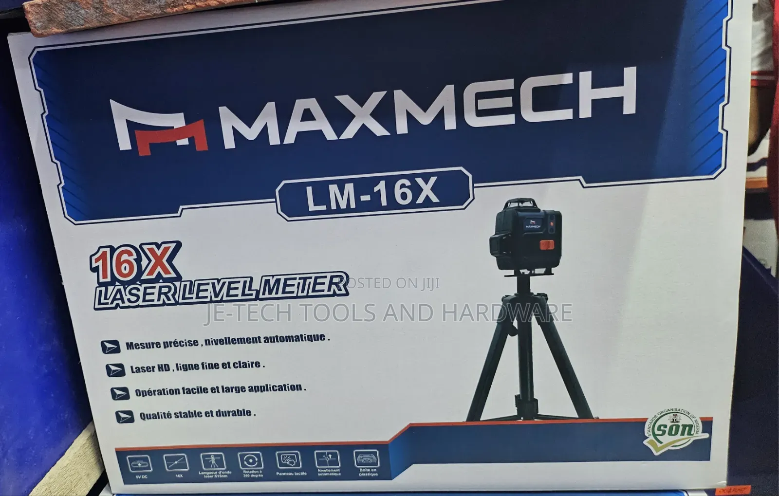 Maxmech LM-16X, a 16-Line 4D Self-Leveling Laser Evel Meter Kit