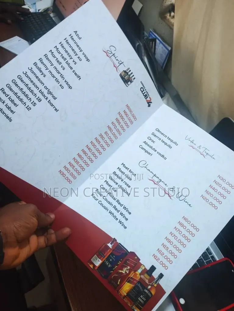 Menu Printing