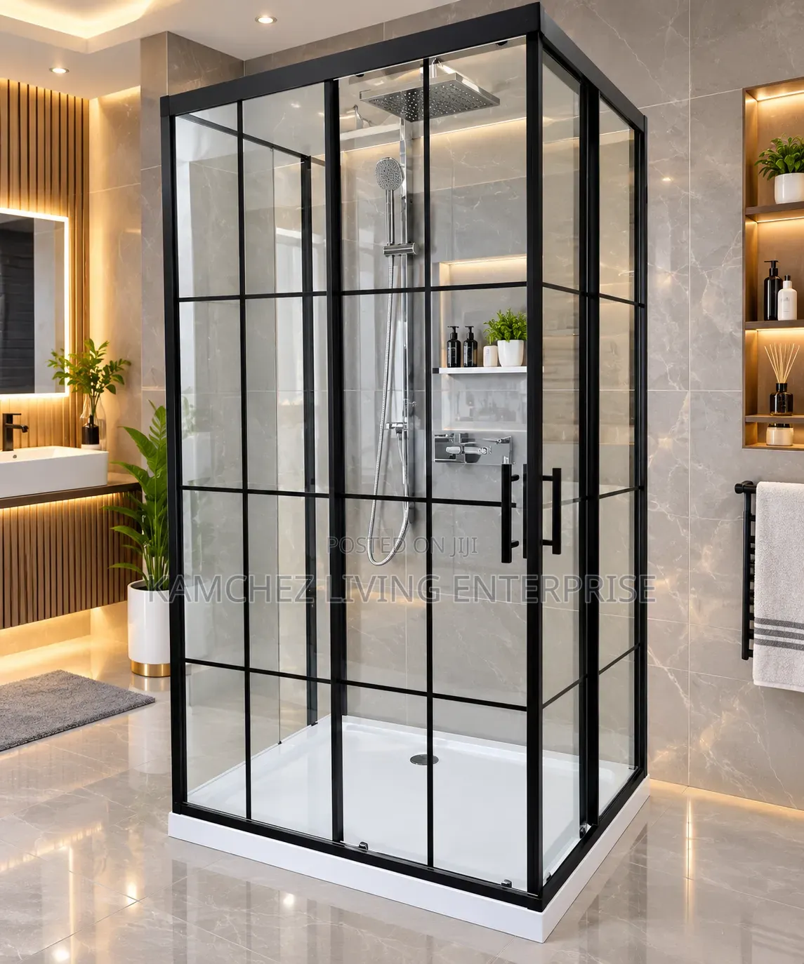 90 by 90 Glass Shower Cubicle With 6mm Glass Thickness