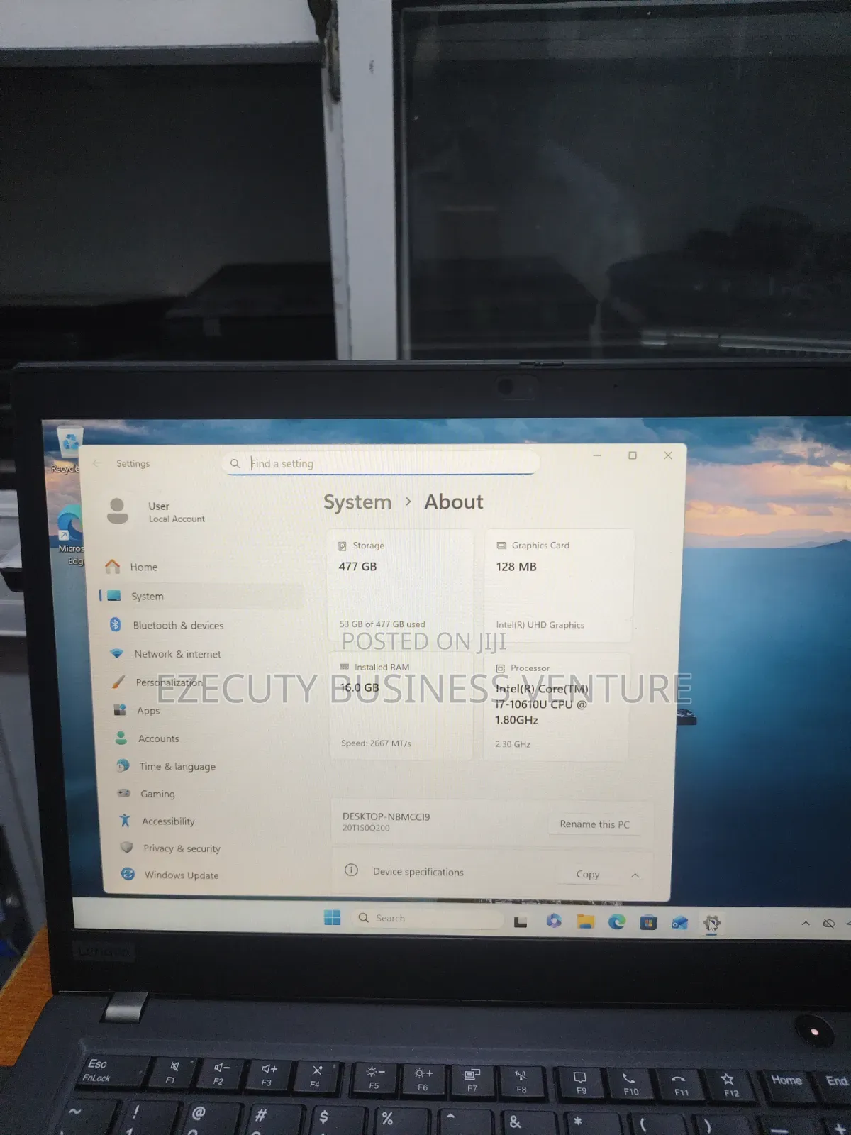 Laptop Lenovo ThinkPad T14s Gen 1 16GB Intel Core i7 SSD 512GB