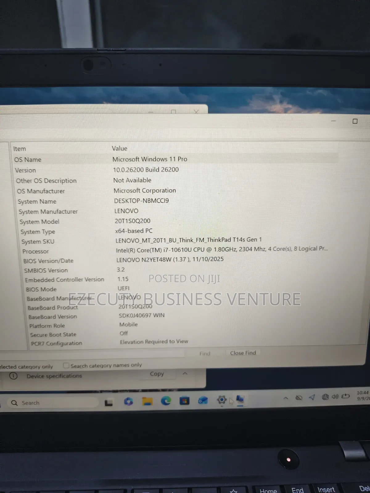 Laptop Lenovo ThinkPad T14s Gen 1 16GB Intel Core i7 SSD 512GB