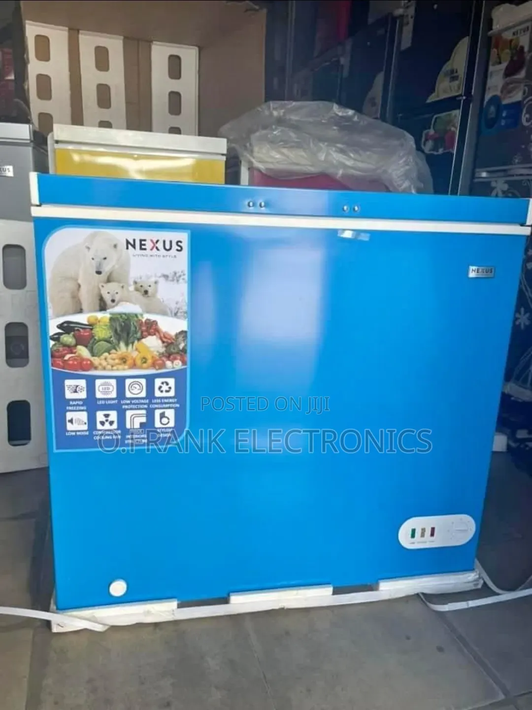 Nexus Blue Chest Freezer 3 Ft