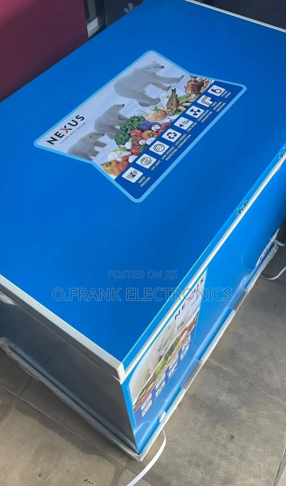 Nexus Blue Chest Freezer 3 Ft
