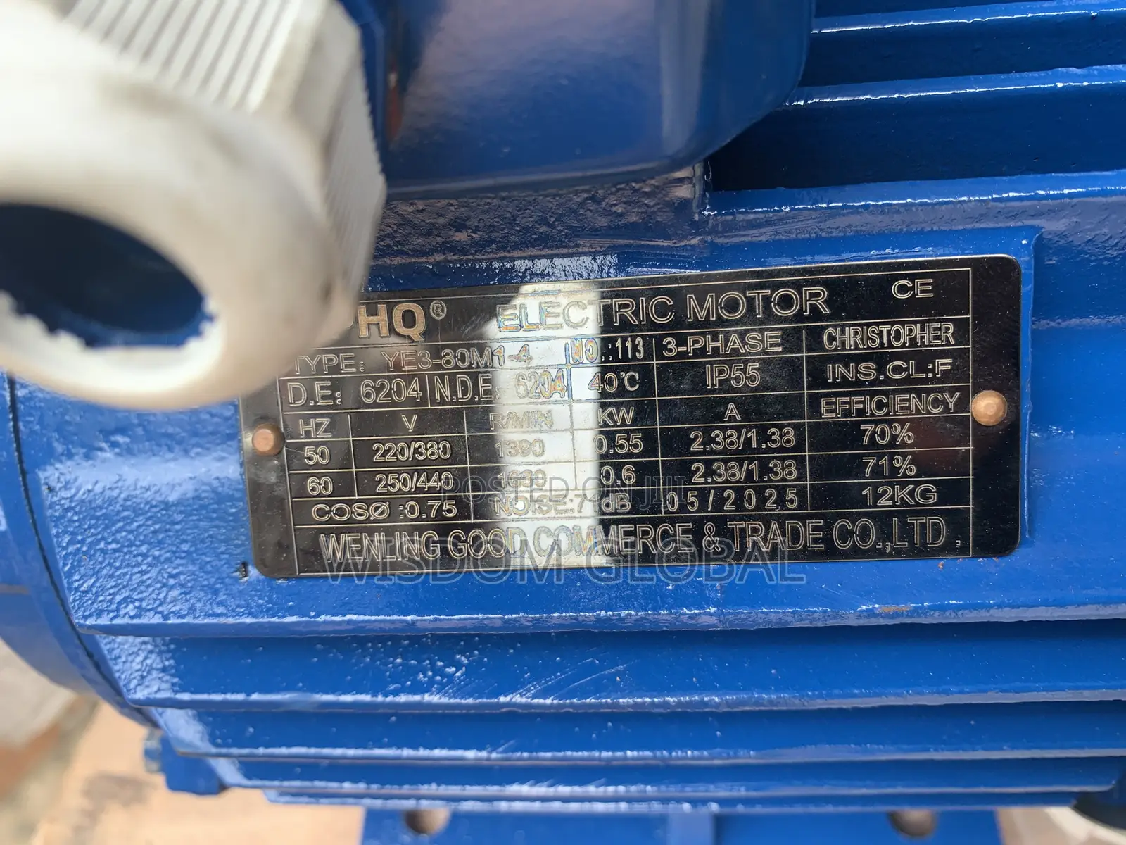 Original Electric Motor 0.55KW RPM 1390