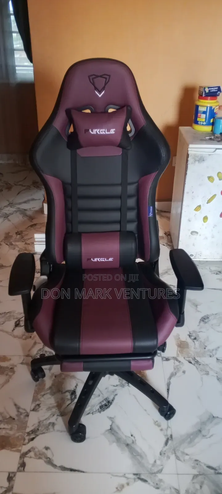 Black and Purple Gaming Chair
