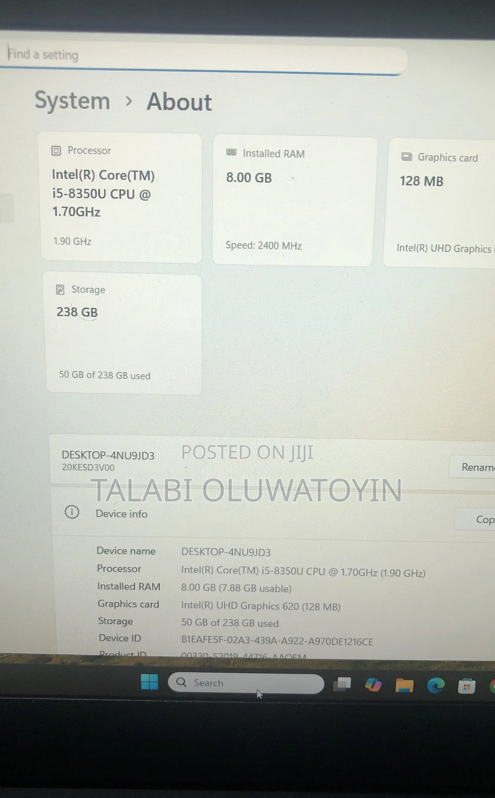 Laptop Lenovo ThinkPad X280 8GB Intel Core i5 SSD 256GB