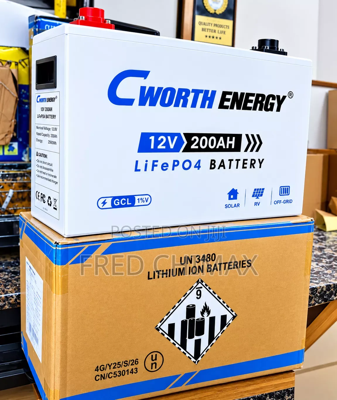 2.5kwh 12v Cworth Lithium Battery
