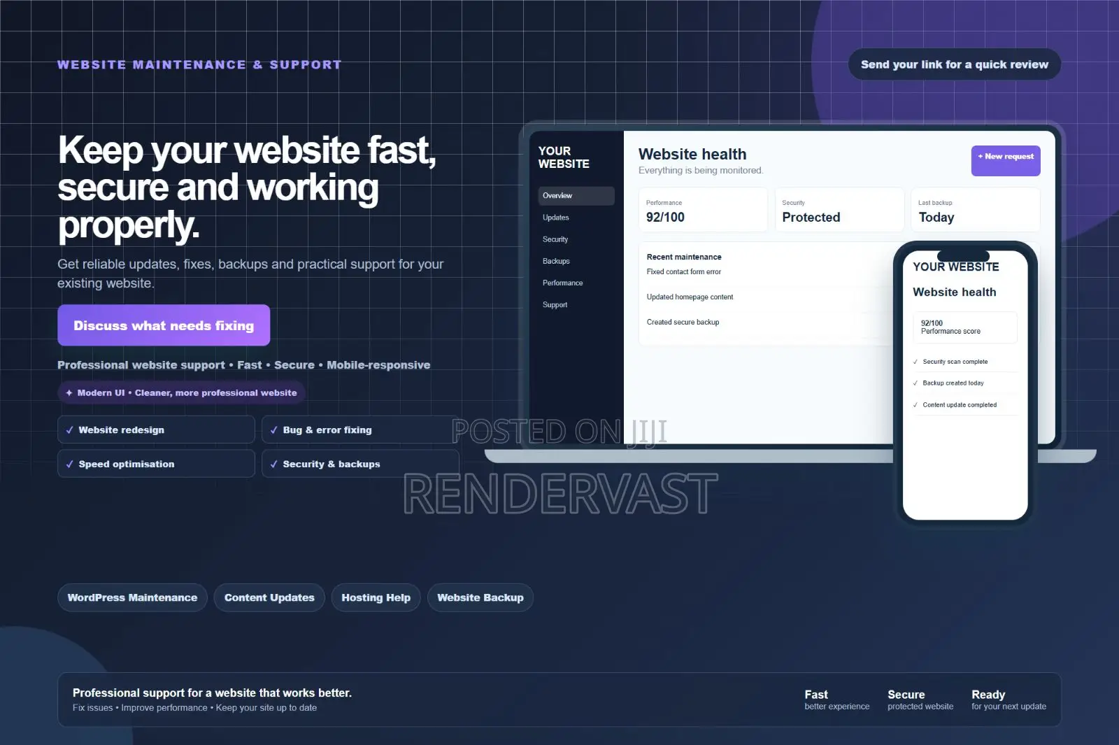 Website Maintenance, Redesign Technical Support
