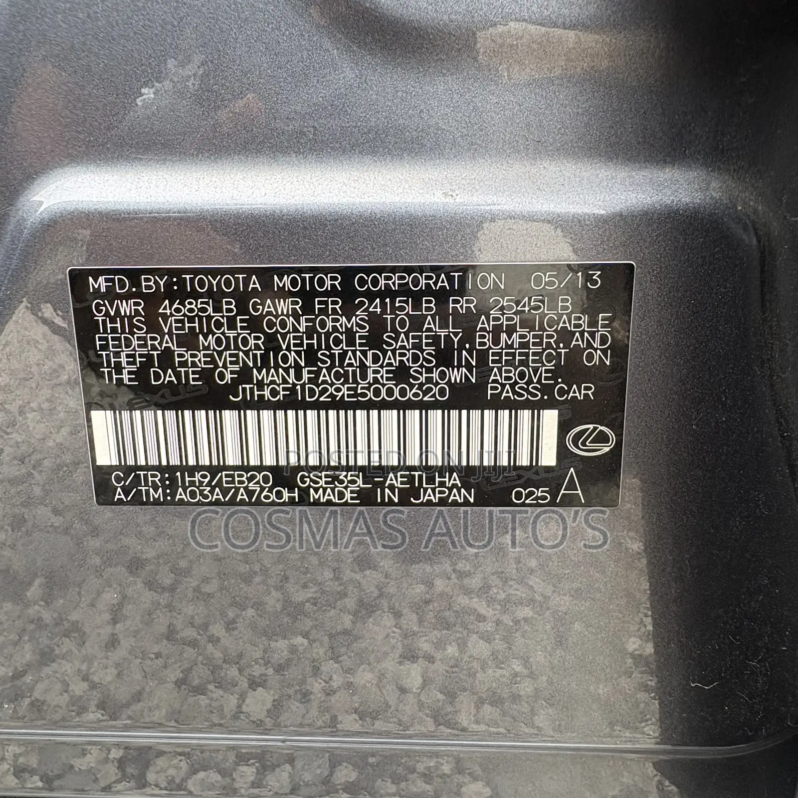 Lexus IS 250 2013 Gray