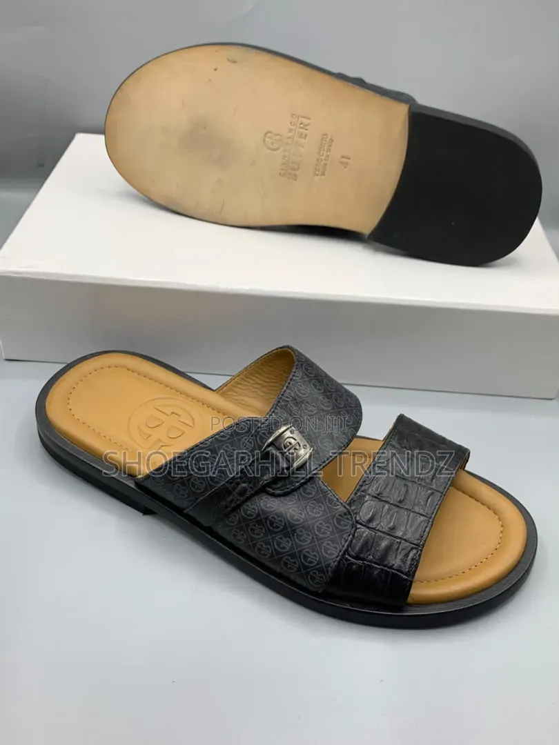 Gianfranco Butteri Skin Palm Slippers in Colour Variety
