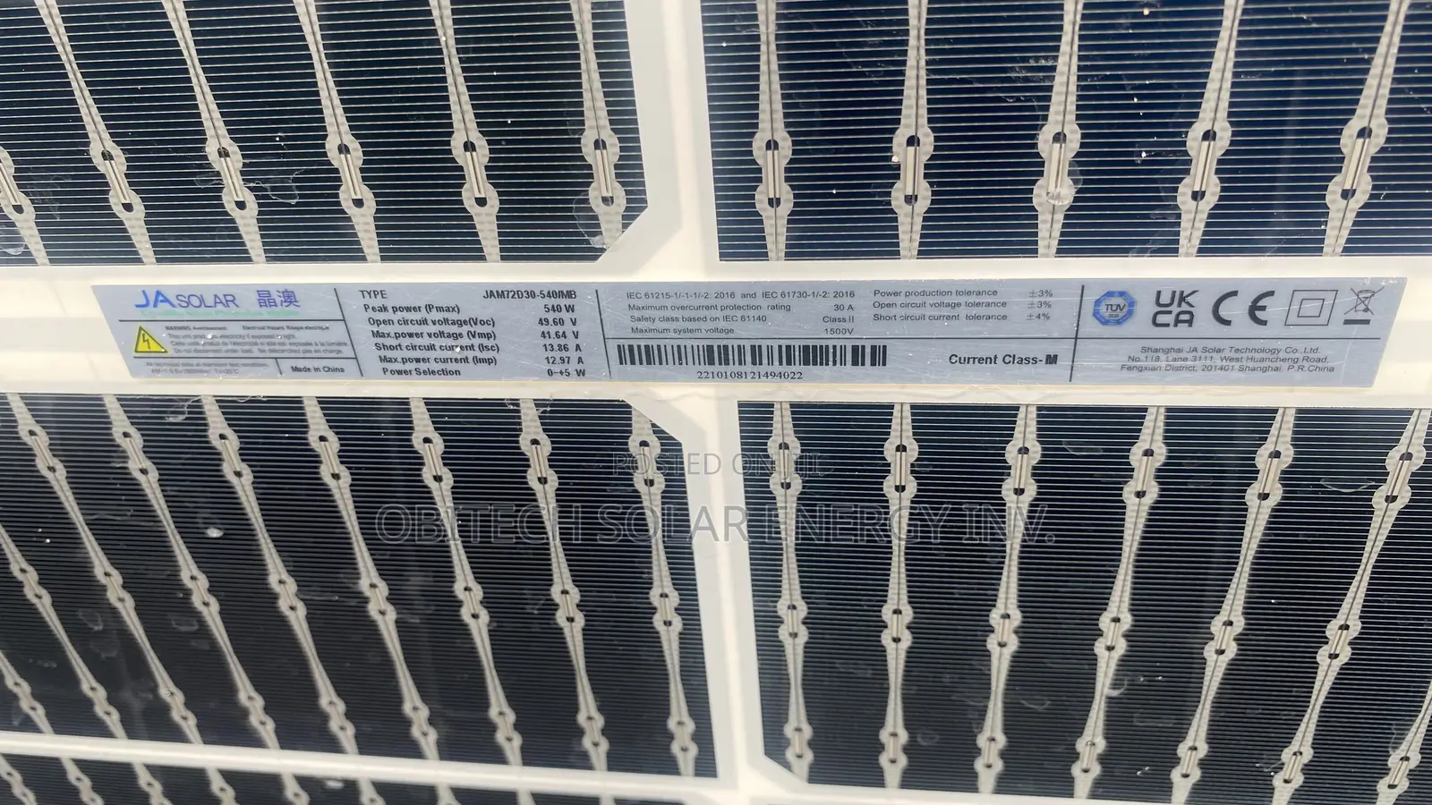 540w Bifacial Solar Panel