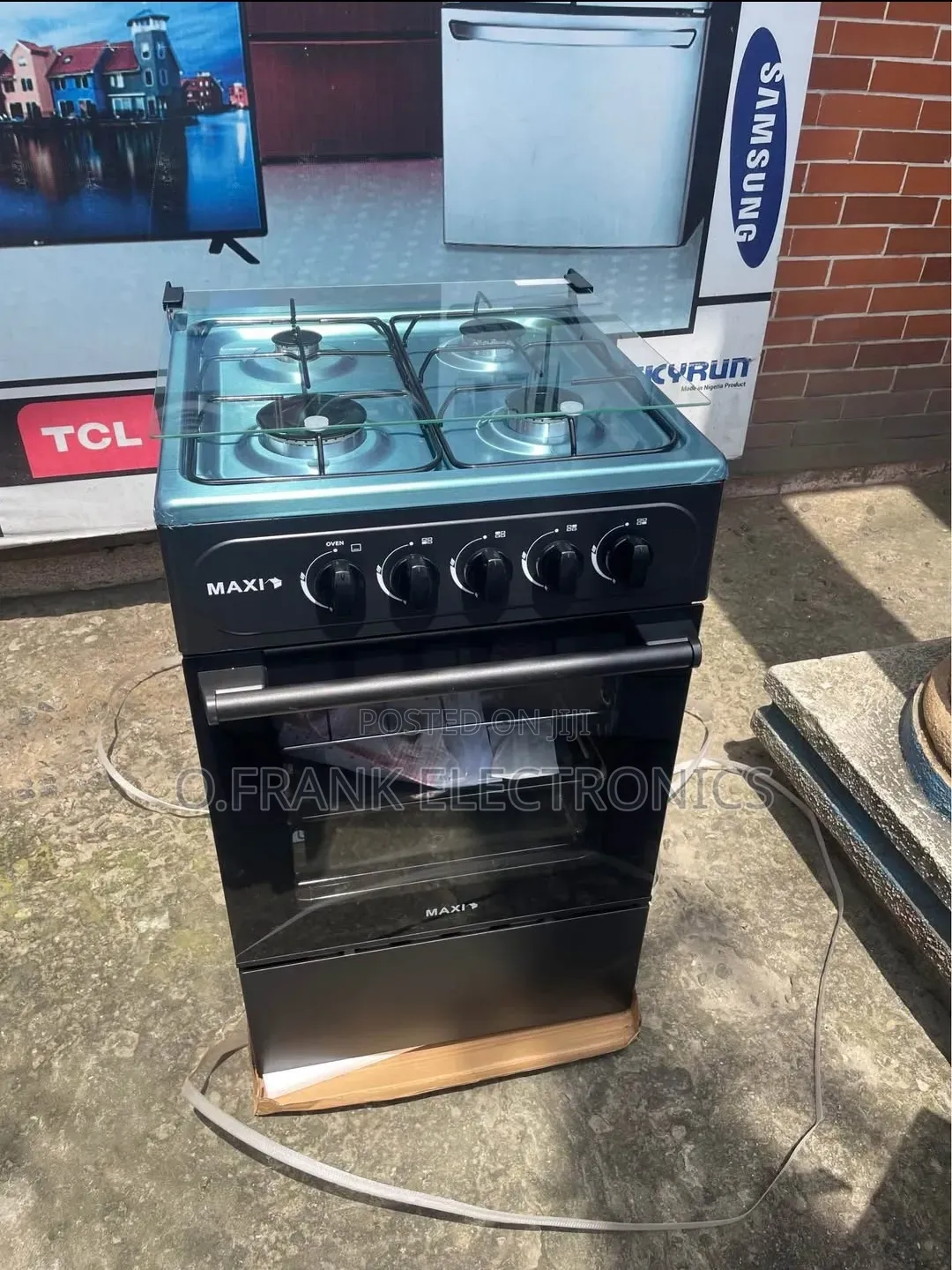 Maxi 50x50 Gas Cooker Black(4+0)