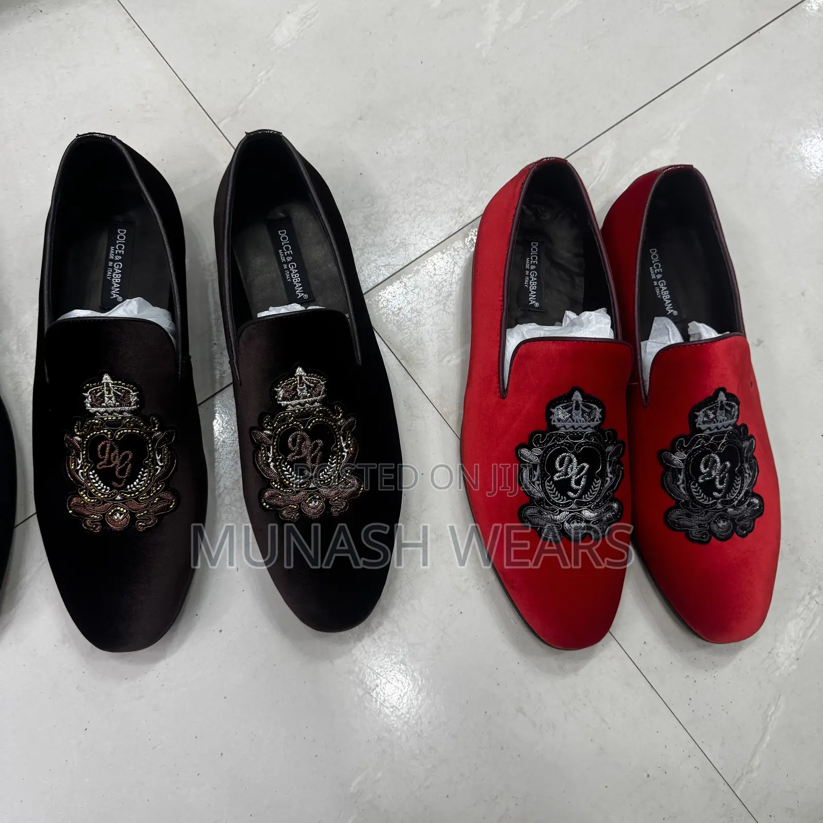 Dolce Gabbana Velvet Shoes 40-47 Available in 4 Colors