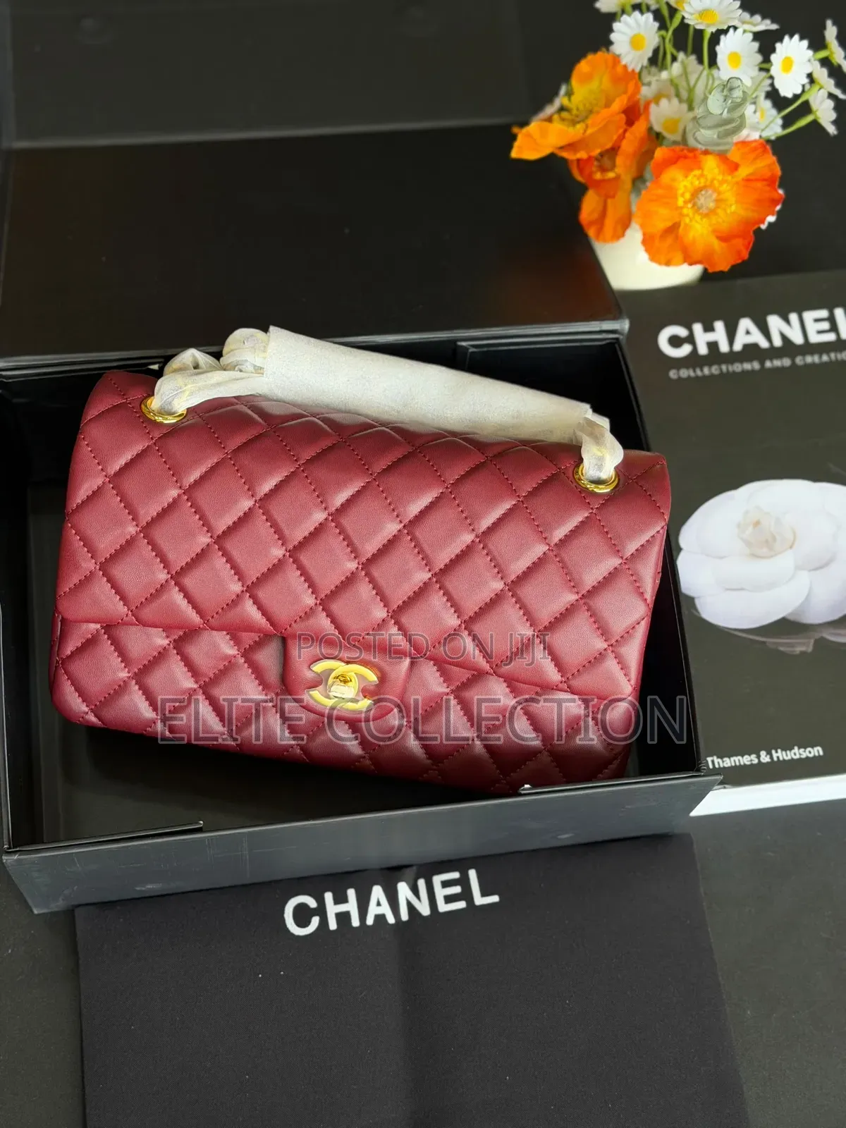 Classic Chanel Bag Colors: Wine, Lilac, Black, White,Size: 25cm