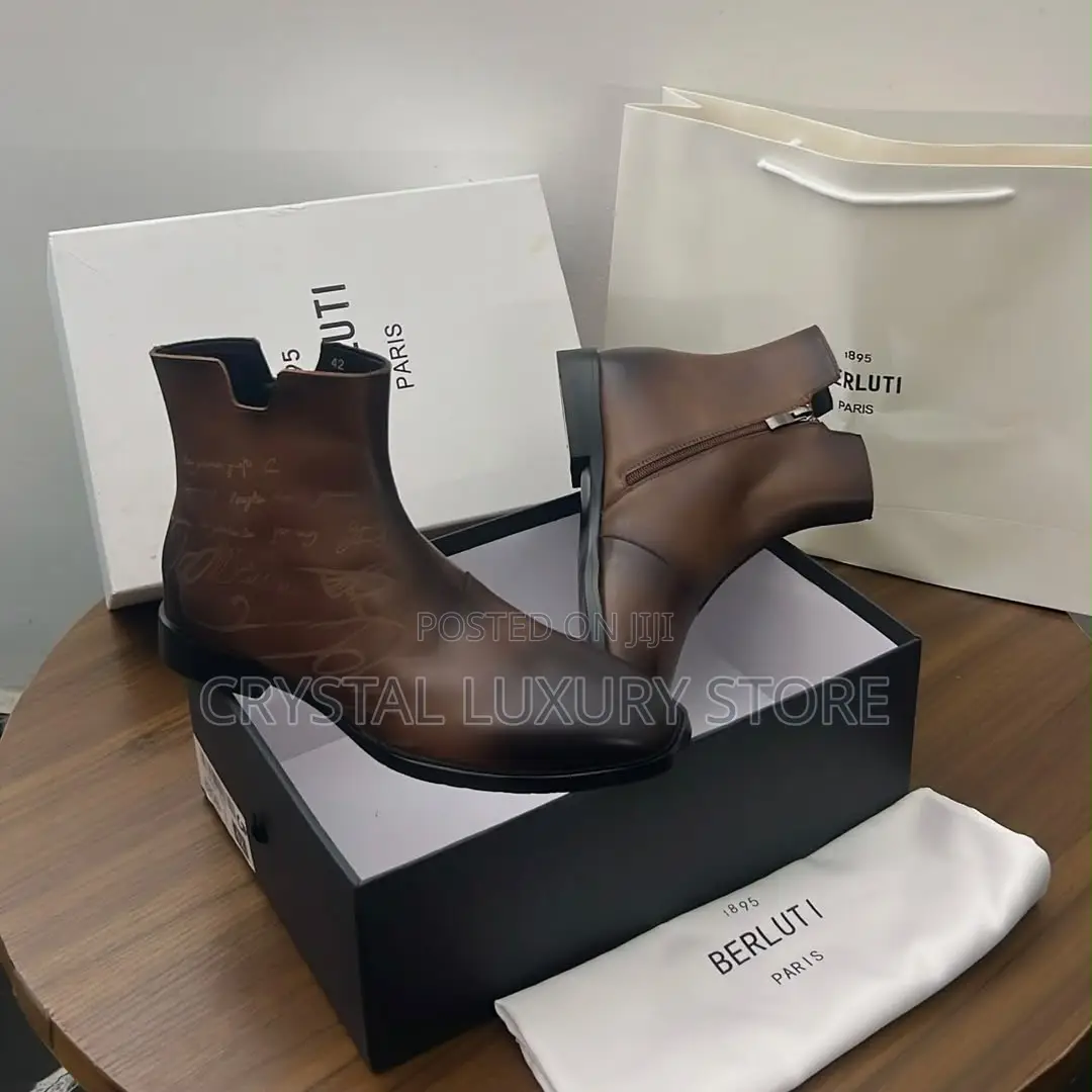 Berluti Quality Luxury Men Genuine Leather Boots