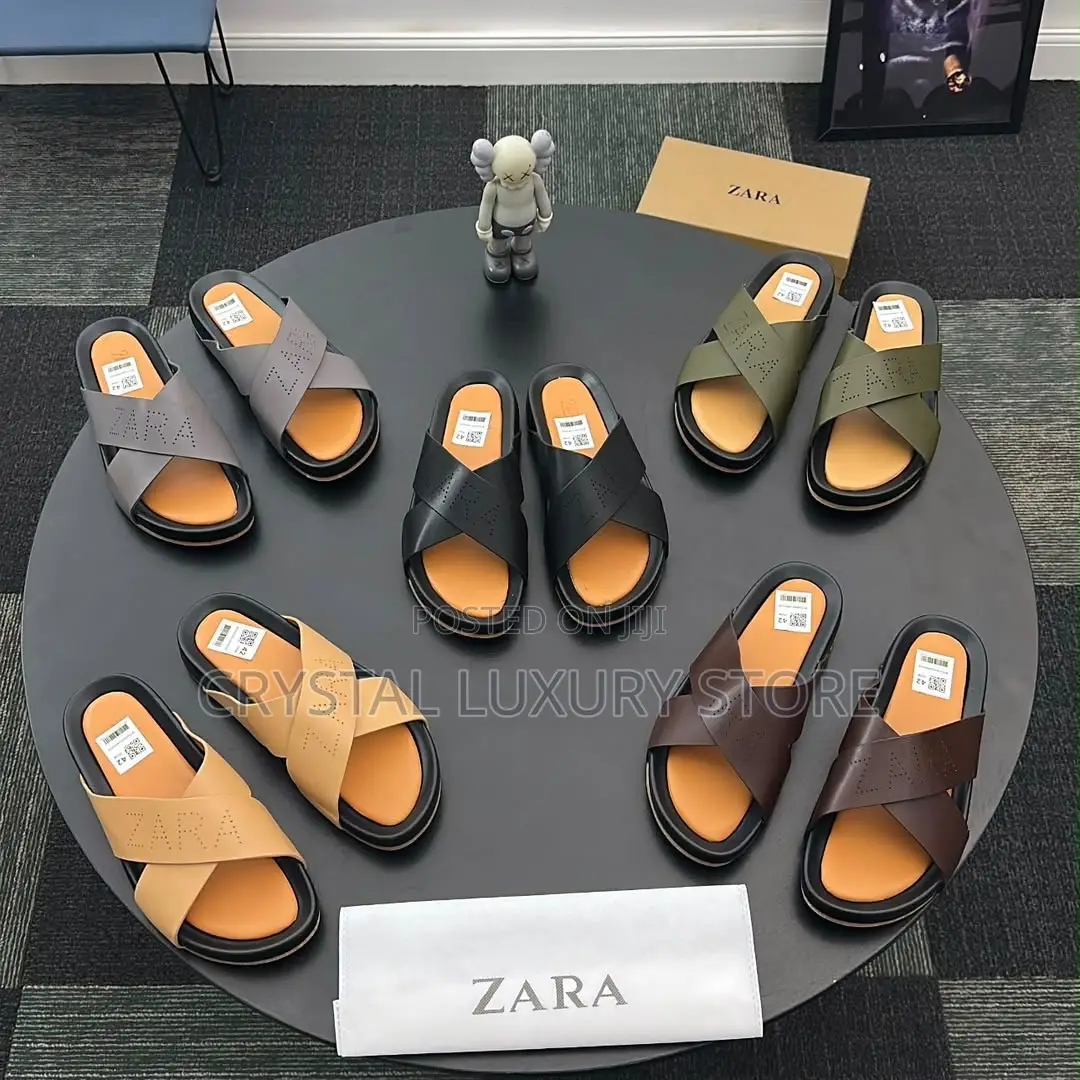 Zara Quality Luxury Men Genuine Leather Pams