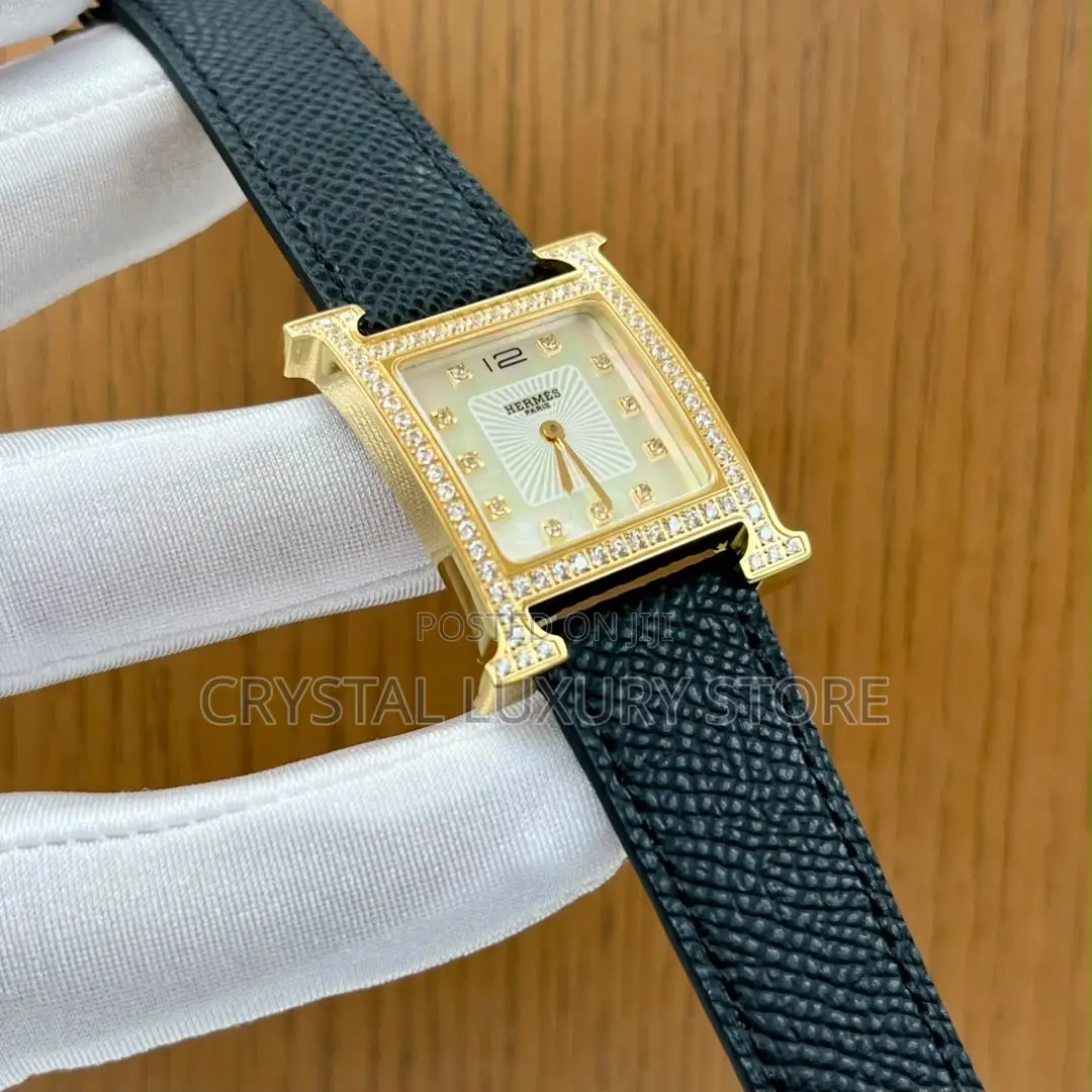 Hermes Quality Luxury Ladies Genuine Leather Wristwatch