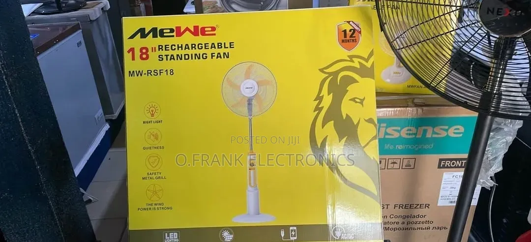 MEWE 18” Rechargeable Solar Fan