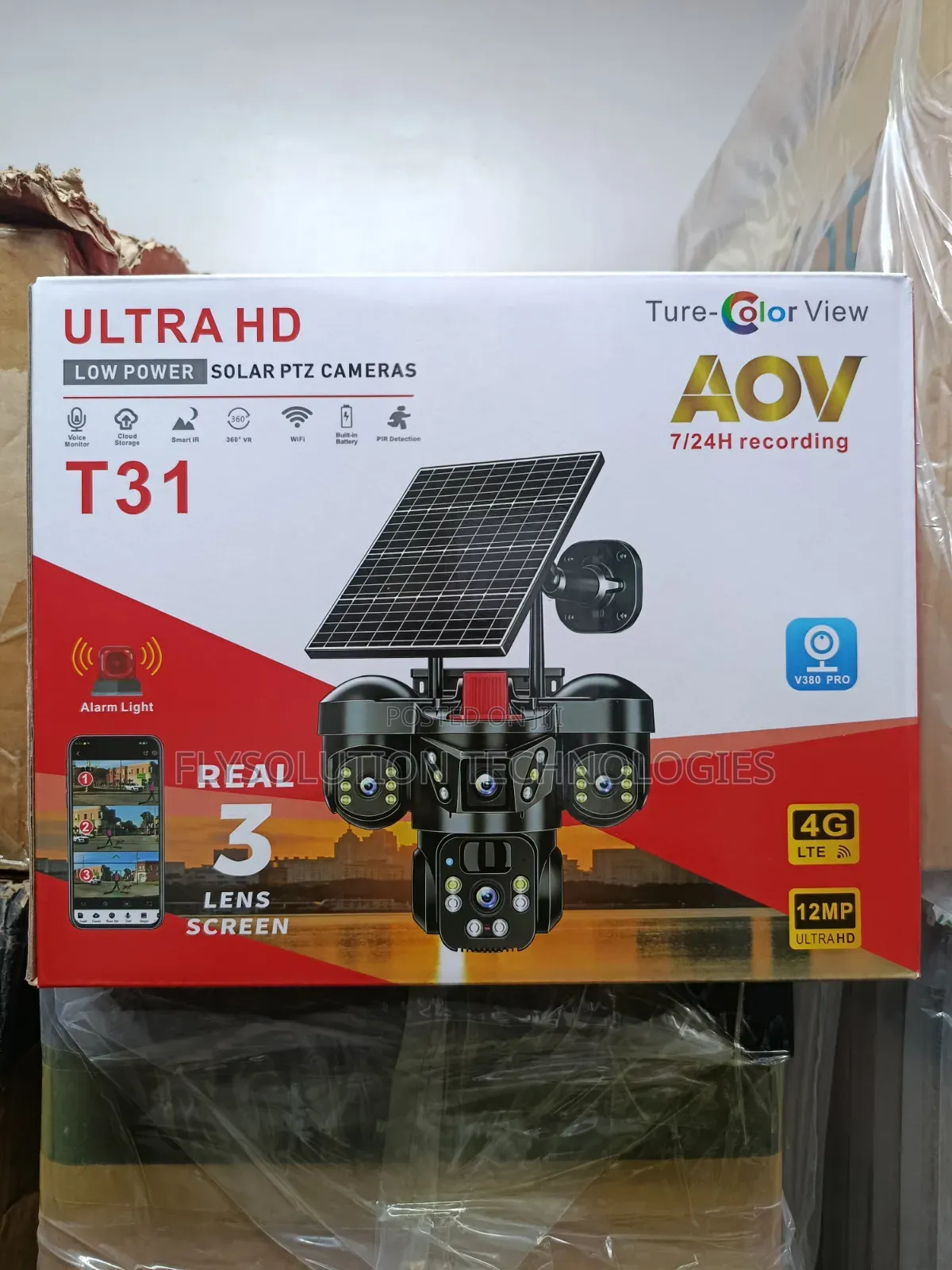 T31 Ultra HD Triple Lens 4G Solar PTZ Camera