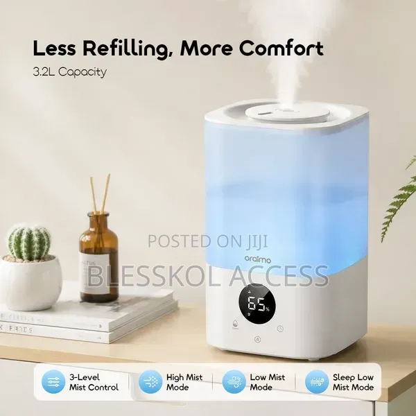 Oraimo MistGlow 3.2L Smart Humidifier With LED Display 7-Color Light