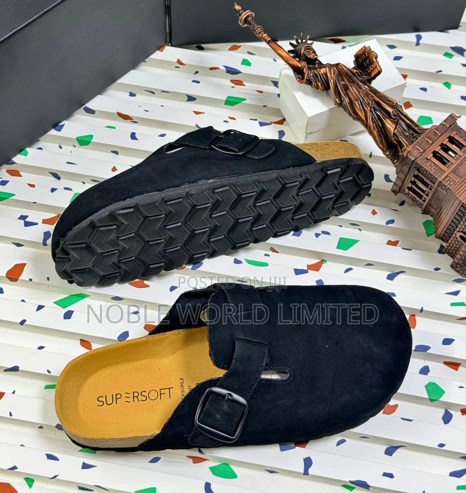 Solid Birkenstock Suede Slides Frank 7s