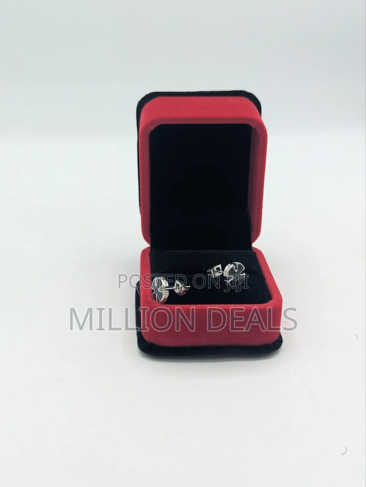 Ski Hoop Men’S Luxe Silver Black Earrings