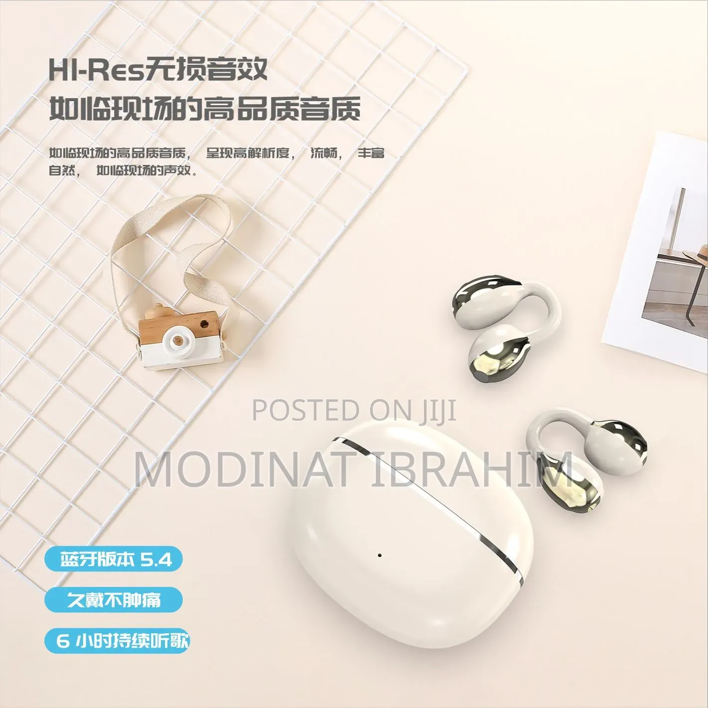 Ows Ear Clip Bluetooth Headset, Quality Sound, Super Long Battery Life