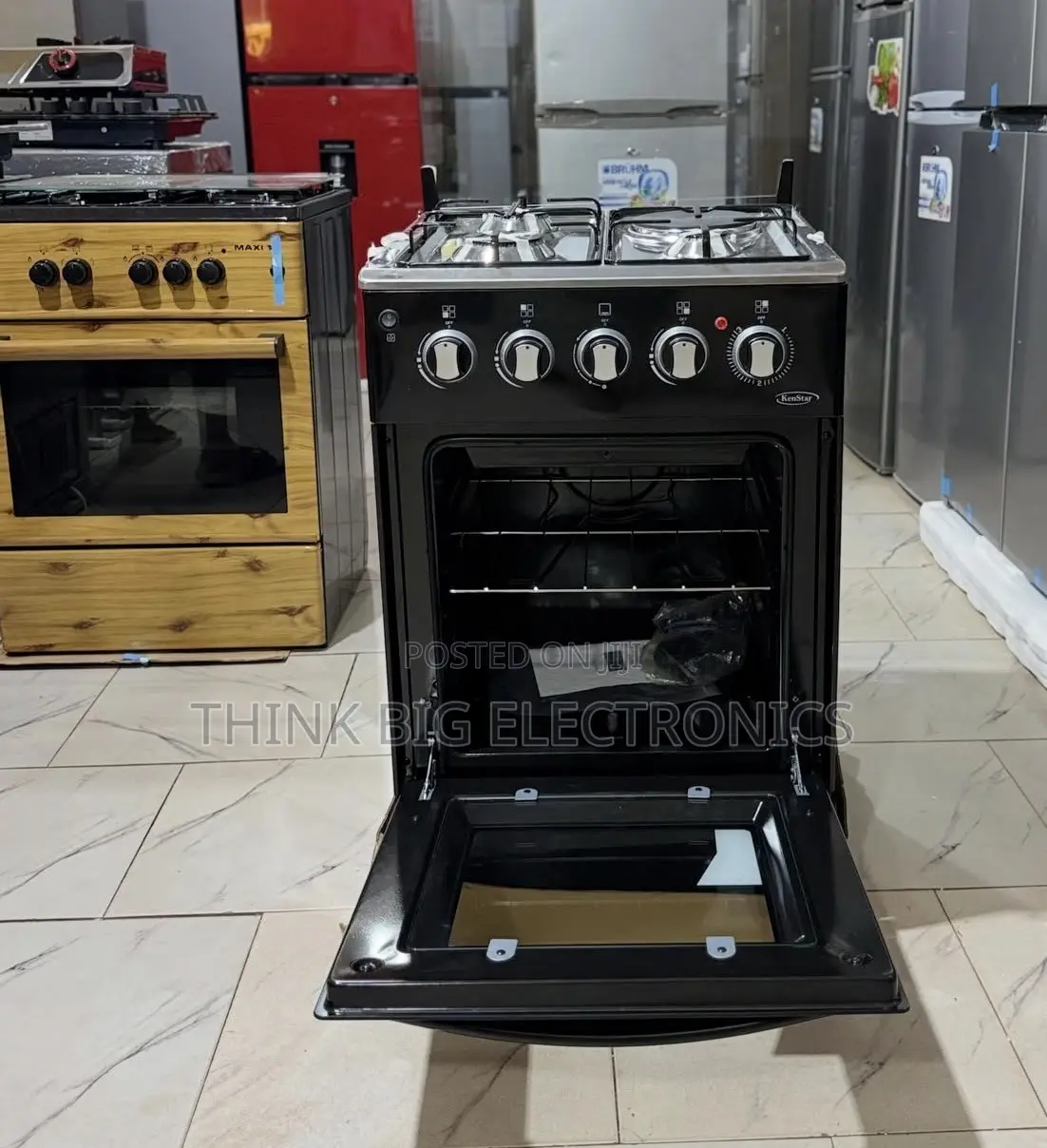 Kenstar 50x50 Standing Gas Cooker (3 Gas + 1 Electric Hotplate)