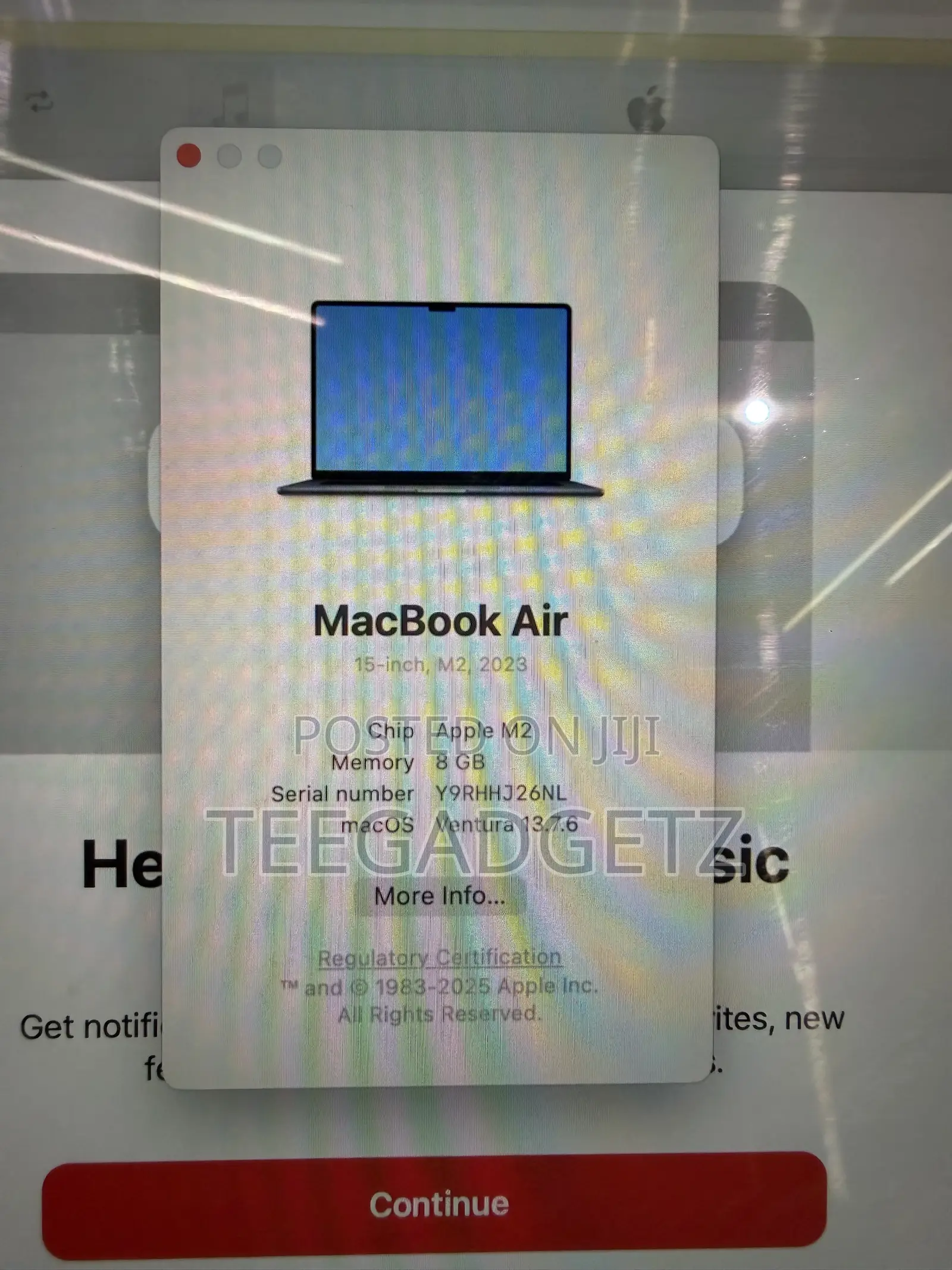 Laptop Apple MacBook Air 2023 M2 8GB Apple M2 SSD 256GB