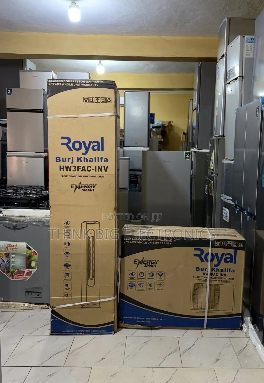Royal Burj Khalifa 3HP Inverter Floor Standing AC (HW3FAC-INV