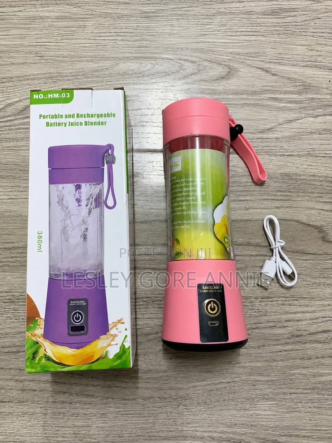 Portable 6-Blade Rechargeable USB Blender – Mini Juicer