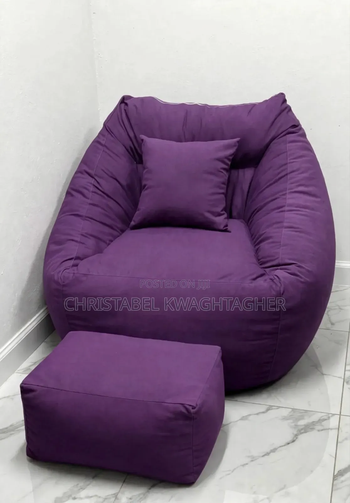 Abuja Beanbag for Sale. Can Also Be Made in Any Color of Your Choice