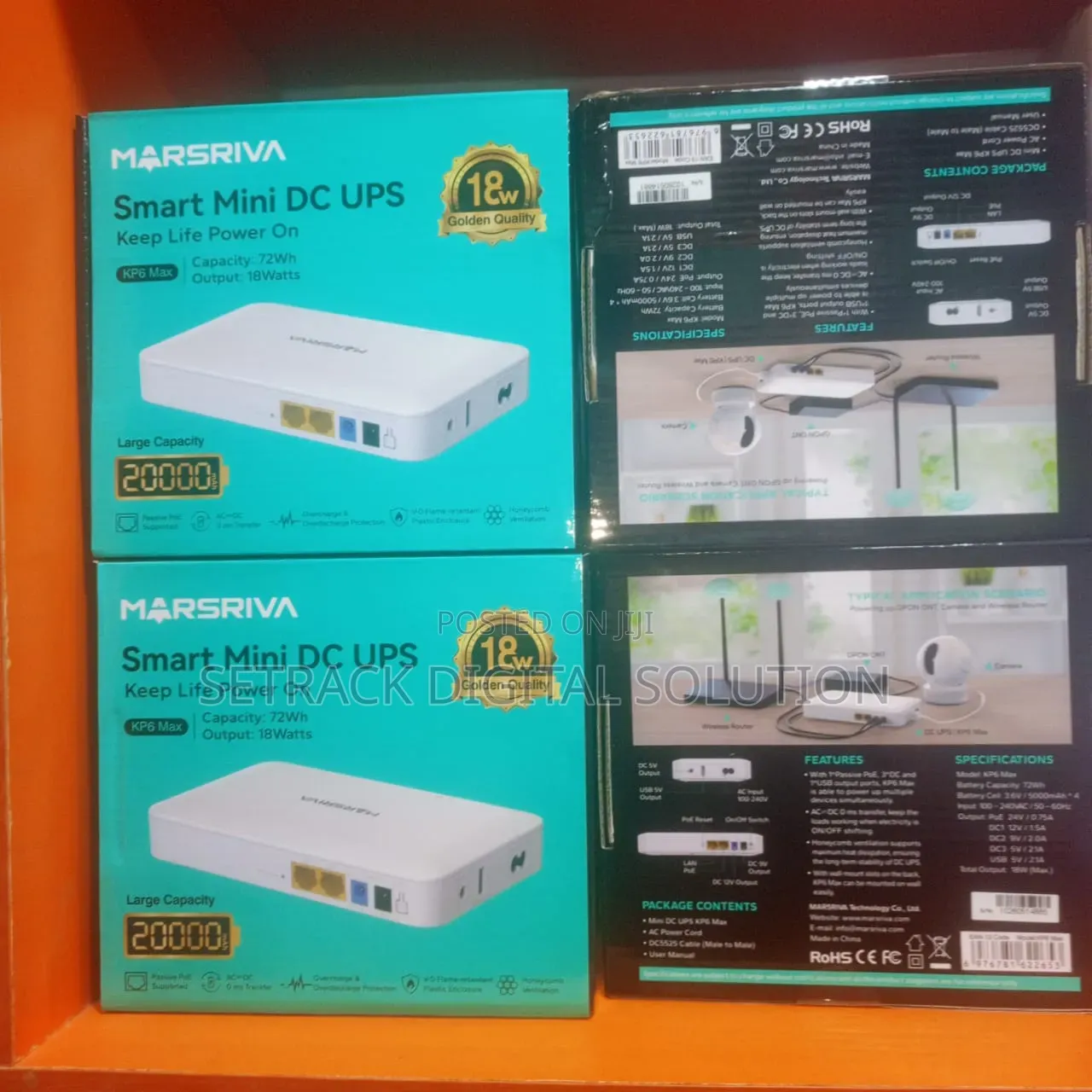 Marsriva Smart Mini Dc Ups 20000mah 18watts