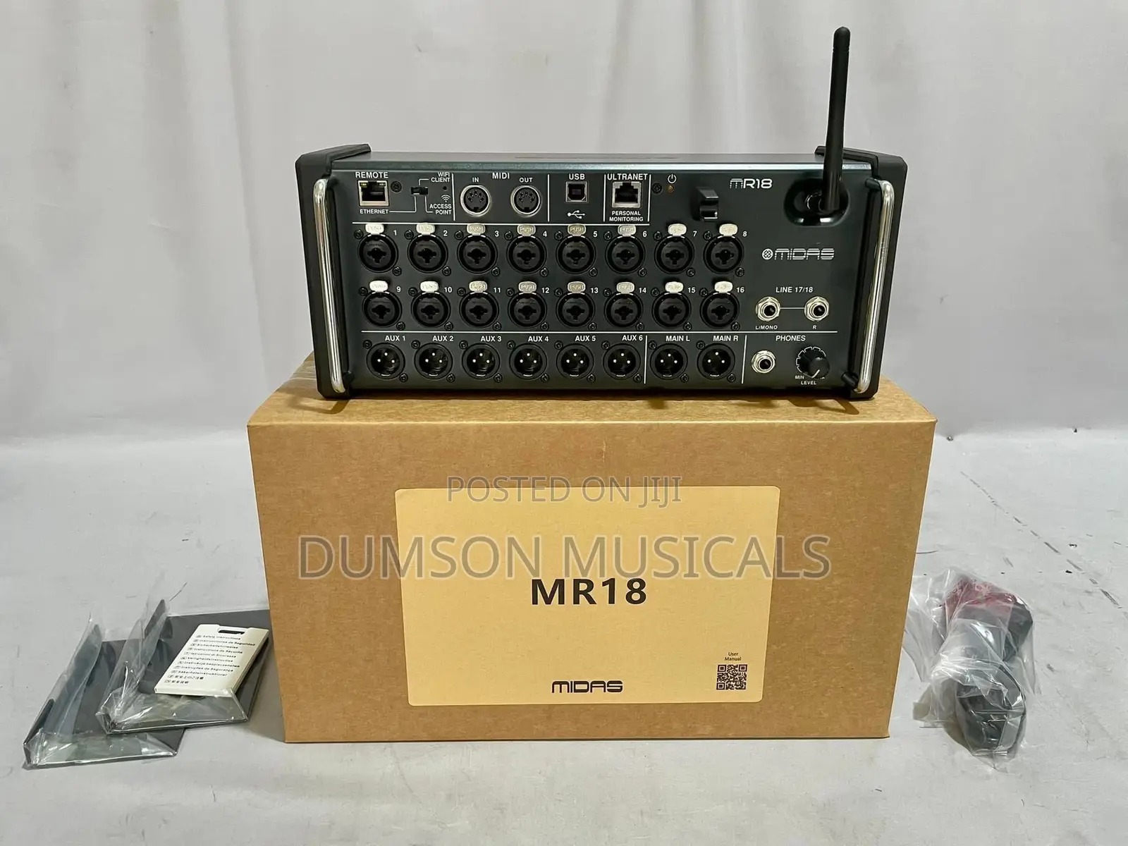 Midas Mr18 Channel Digital Mixer With Preamp, Wifi Multi USB