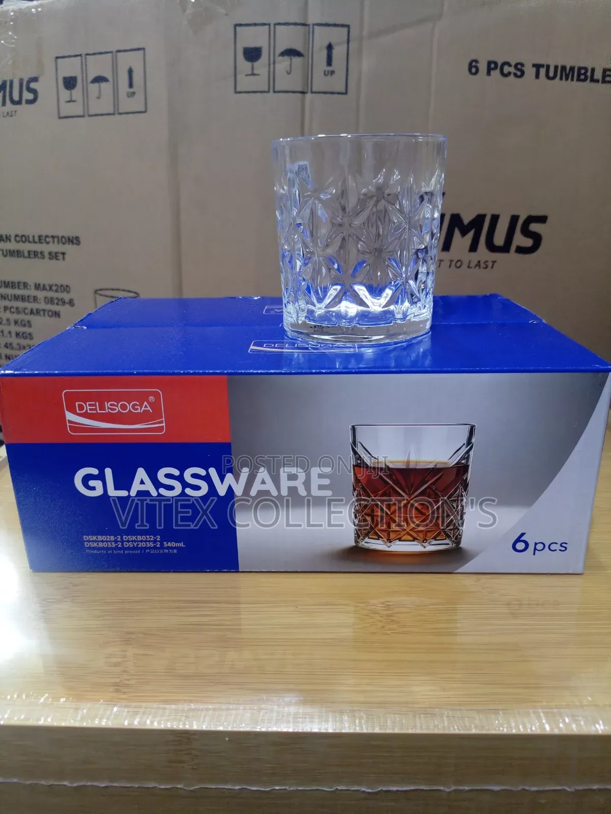340ml 6pcs Whiskey Glass Cup