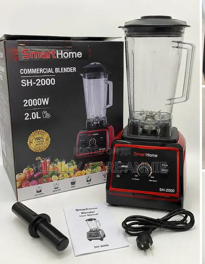 Smart Home 2000W Commercial Blender – 2L Heavy Duty
