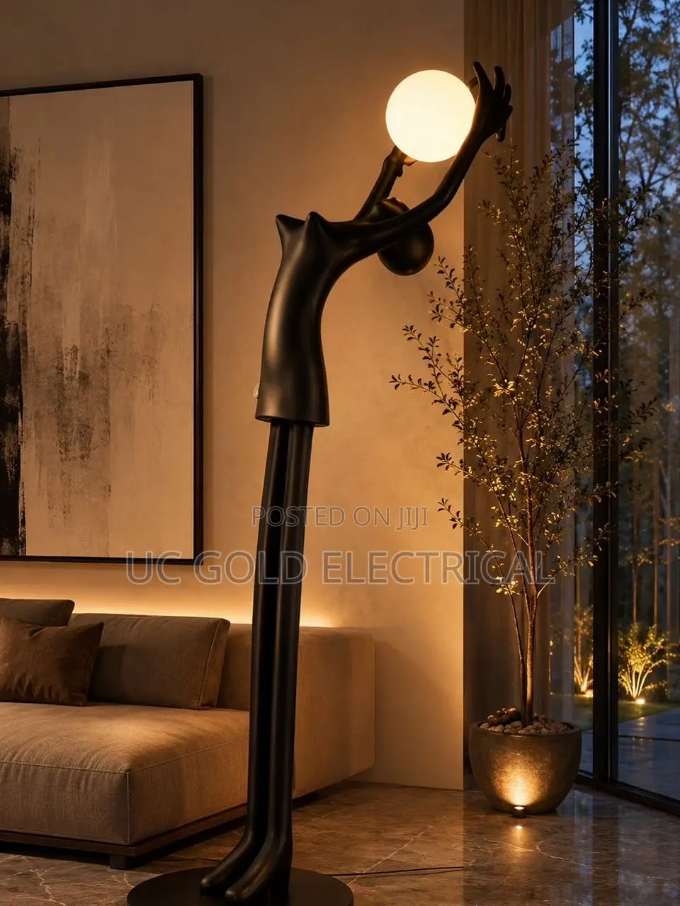 Statue Sculpture Floor Lamp for Creative Design Exhibition Hall Hotel