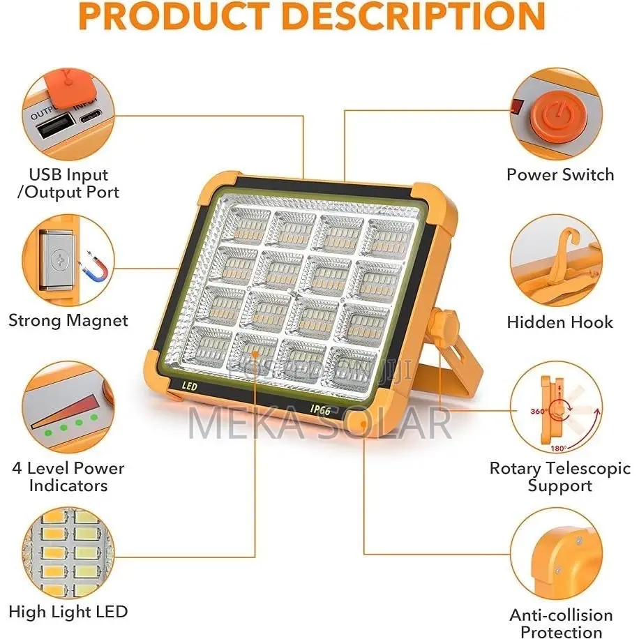 Solar Rechargeable Led Emergency Light