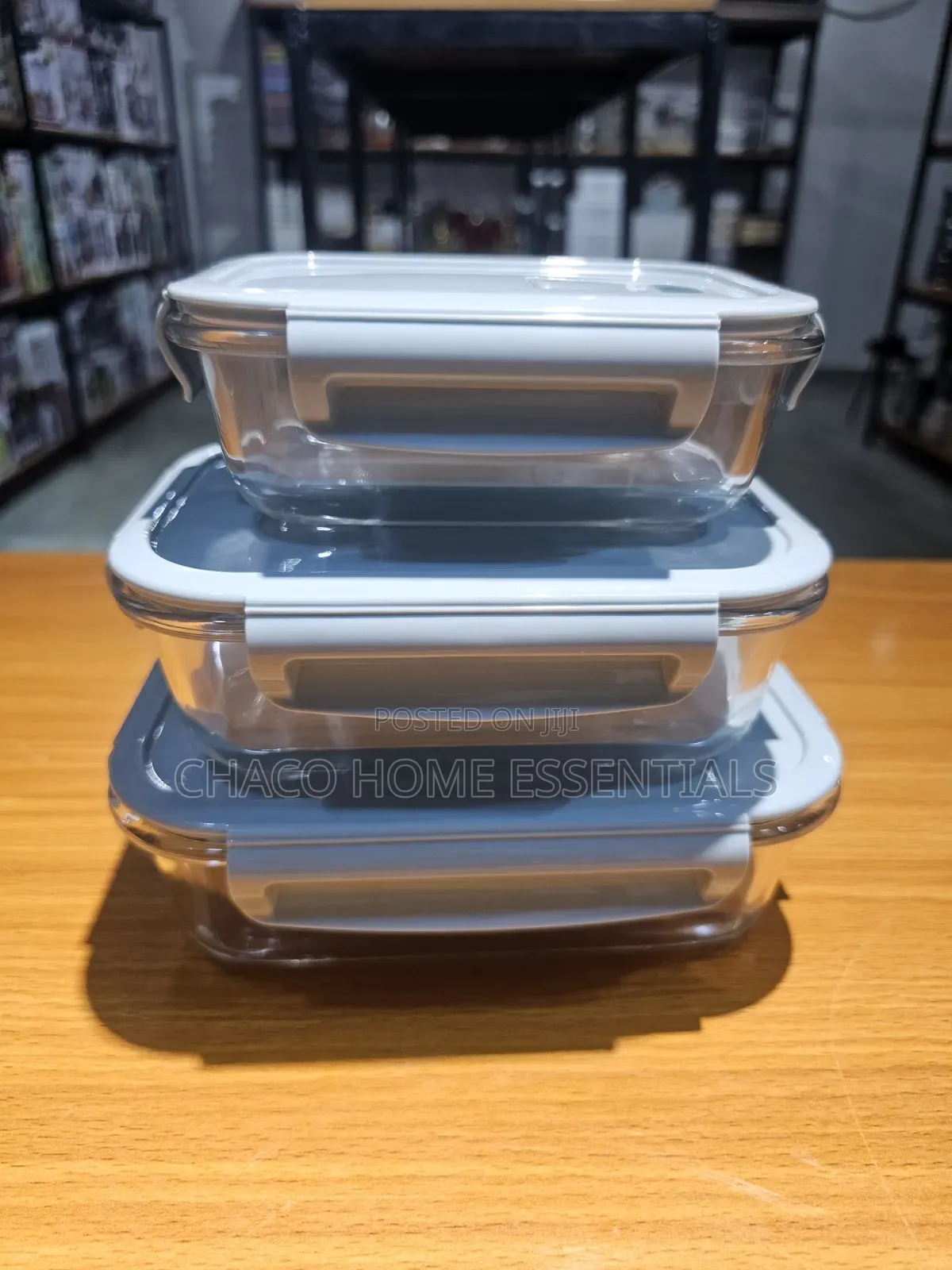 3-Piece Airtight Glass Food Storage Containers